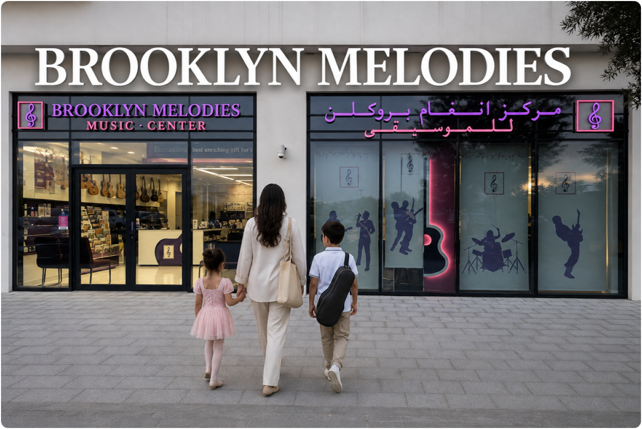 Families arriving at a Brooklyn Melodies Music Center branch